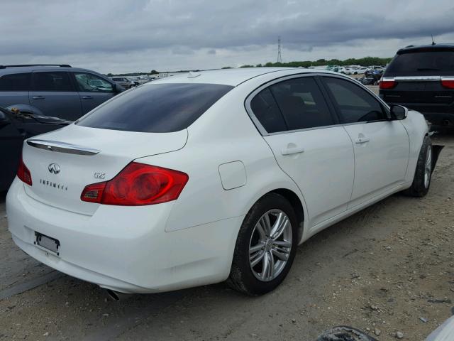 JN1DV6AP6CM813036 - 2012 INFINITI G25 BASE WHITE photo 4