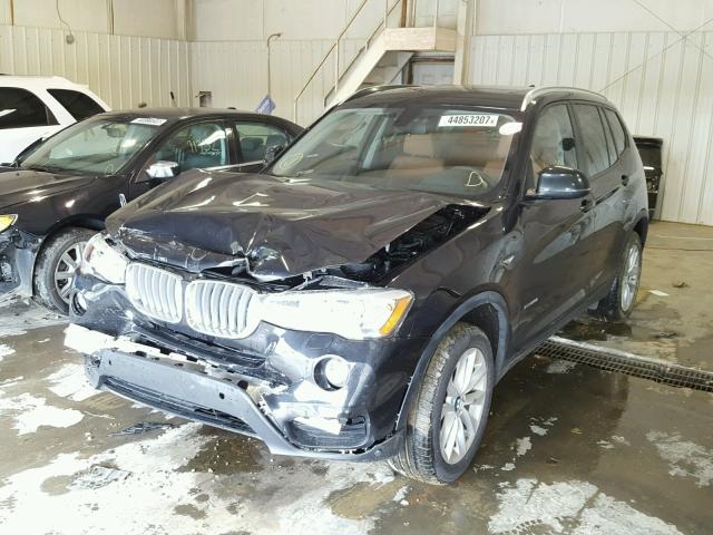 5UXWX9C50H0T03503 - 2017 BMW X3 BLACK photo 2