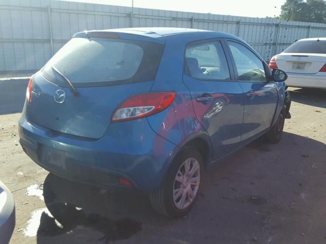 JM1DE1KY6C0142482 - 2012 MAZDA MAZDA2 BLUE photo 4