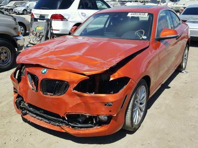 WBA1F9C57FV544132 - 2015 BMW 228 I ORANGE photo 2