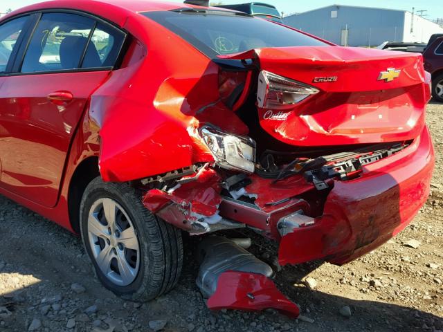 1G1BC5SM9G7293159 - 2016 CHEVROLET CRUZE LS RED photo 9