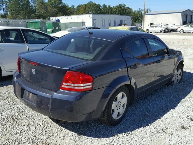 1B3LC46K68N656630 - 2008 DODGE AVENGER SE BLUE photo 4