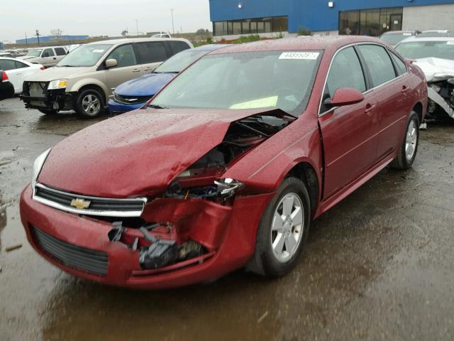 2G1WT57K791204777 - 2009 CHEVROLET IMPALA BURGUNDY photo 2