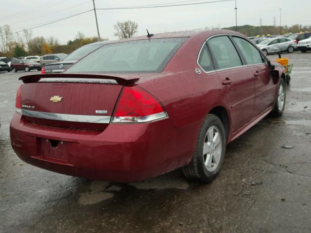 2G1WT57K791204777 - 2009 CHEVROLET IMPALA BURGUNDY photo 4