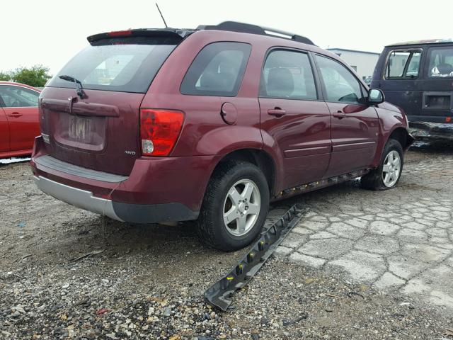 2CKDL43F086023502 - 2008 PONTIAC TORRENT MAROON photo 4