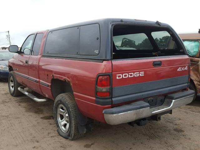 3B7HF13YXXG231017 - 1999 DODGE RAM 1500 MAROON photo 3