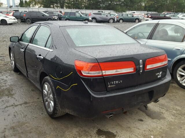 3LNHL2JC4AR620605 - 2010 LINCOLN MKZ BLACK photo 3