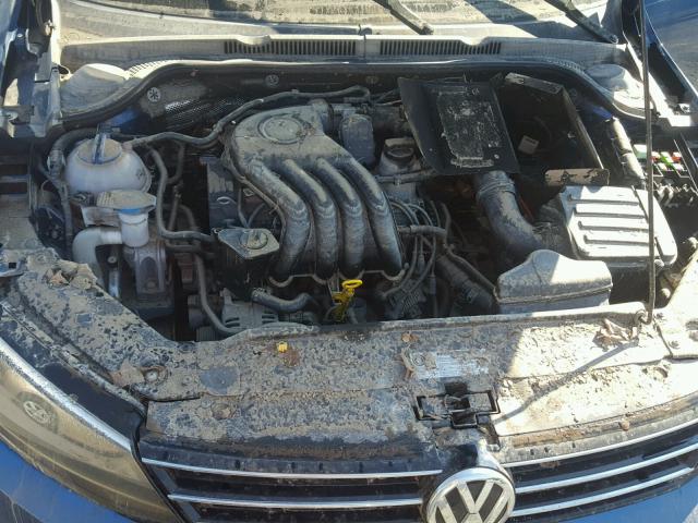 3VW2K7AJ5FM409875 - 2015 VOLKSWAGEN JETTA BASE Կապույտ լուսանկար 7