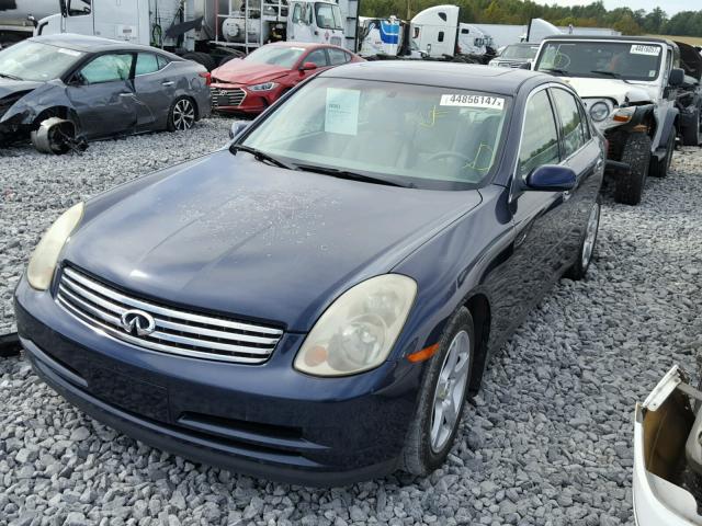 JNKCV51E94M604374 - 2004 INFINITI G35 BLUE photo 2