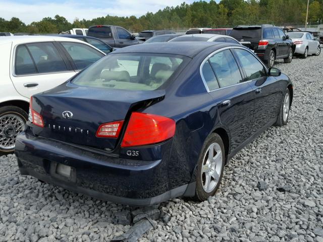 JNKCV51E94M604374 - 2004 INFINITI G35 BLUE photo 4