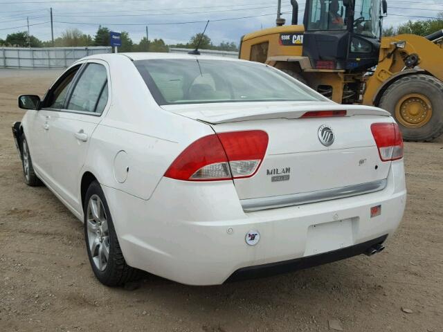 3MEHM0JA4AR629341 - 2010 MERCURY MILAN PREM WHITE photo 3