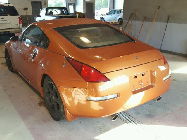 JN1AZ34D43T117238 - 2003 NISSAN 350Z COUPE ORANGE photo 3