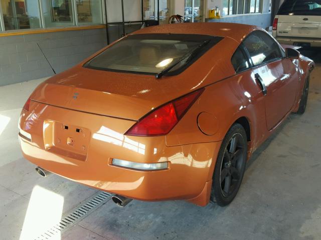 JN1AZ34D43T117238 - 2003 NISSAN 350Z COUPE ORANGE photo 4