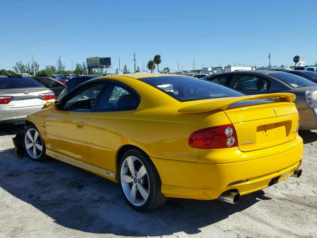 6G2VX12U85L464156 - 2005 PONTIAC GTO YELLOW photo 3