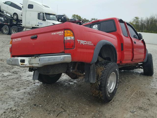 5TEWM72N01Z855167 - 2001 TOYOTA TACOMA XTR RED photo 4