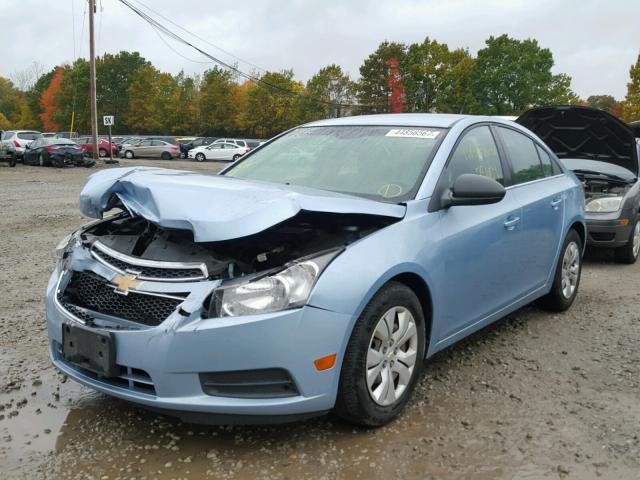 1G1PC5SH6C7144081 - 2012 CHEVROLET CRUZE TURQUOISE photo 2