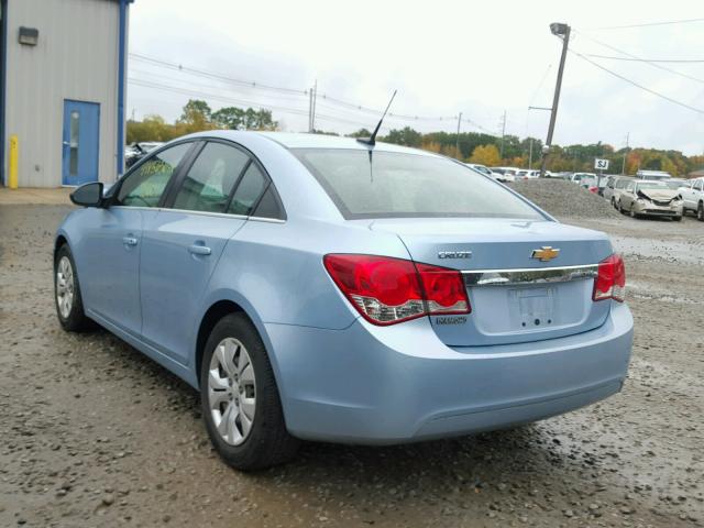 1G1PC5SH6C7144081 - 2012 CHEVROLET CRUZE TURQUOISE photo 3