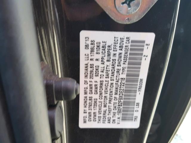 19XFB2F9XDE272218 - 2013 HONDA CIVIC EXL 黑色 照片 10