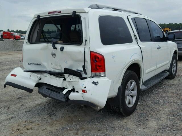 5N1BA0ND5DN602687 - 2013 NISSAN ARMADA SV WHITE photo 4