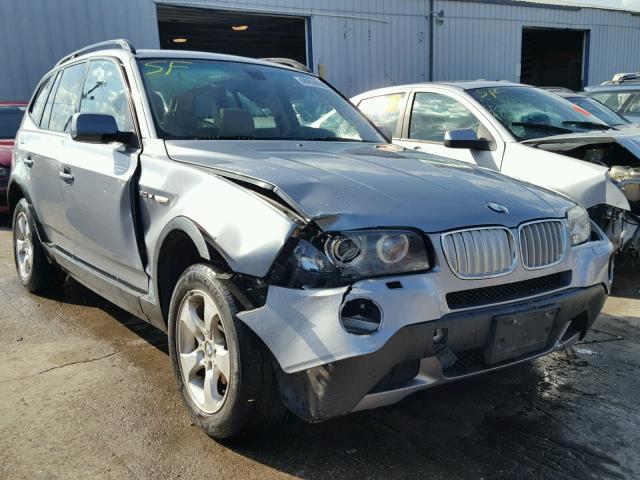 WBXPC93407WF00259 - 2007 BMW X3 3.0SI GRAY photo 1