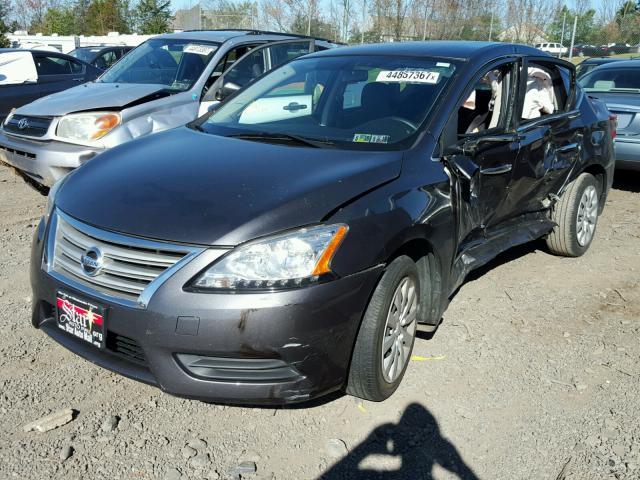 3N1AB7AP2DL793008 - 2013 NISSAN SENTRA S GRAY photo 2