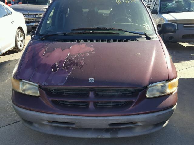 2B4FP2533XR177207 - 1999 DODGE CARAVAN MAROON photo 7