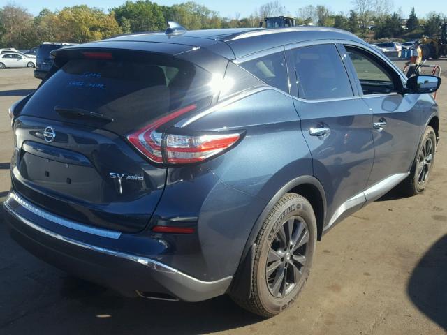 5N1AZ2MH7HN165947 - 2017 NISSAN MURANO S BLUE photo 4