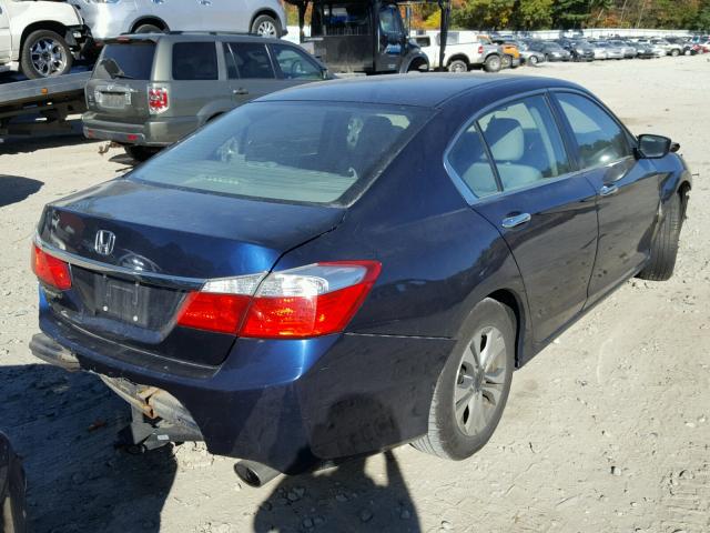 1HGCR2F39EA146836 - 2014 HONDA ACCORD LX BLUE photo 4