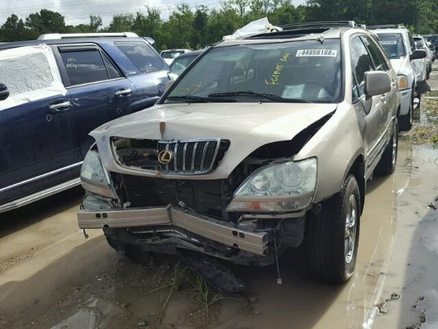 JTJGF10U220142999 - 2002 LEXUS RX 300 GOLD photo 2