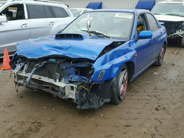 JF1GD29602G530717 - 2002 SUBARU IMPREZA BLUE photo 2