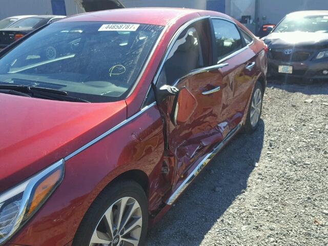 5NPE34AF5FH216834 - 2015 HYUNDAI SONATA SPO BURGUNDY photo 9