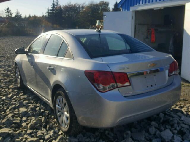 1G1PA5SH3B7281354 - 2011 CHEVROLET CRUZE LS SILVER photo 3