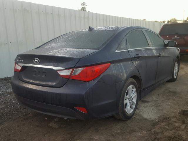 5NPEB4AC6EH870040 - 2014 HYUNDAI SONATA GLS BLUE photo 4