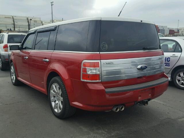 2FMGK5DC7BBD29057 - 2011 FORD FLEX LIMIT RED photo 3