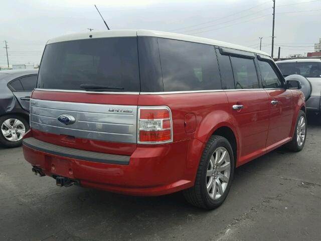 2FMGK5DC7BBD29057 - 2011 FORD FLEX LIMIT RED photo 4