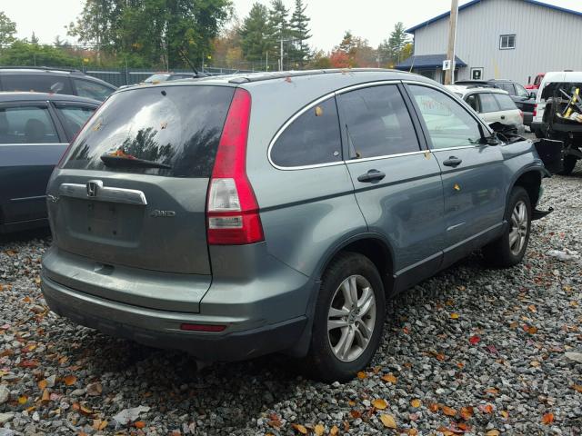 5J6RE4H51AL064672 - 2010 HONDA CR-V EX BLUE photo 4