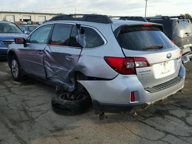 4S4BSBCC5F3212352 - 2015 SUBARU OUTBACK 2. SILVER photo 3