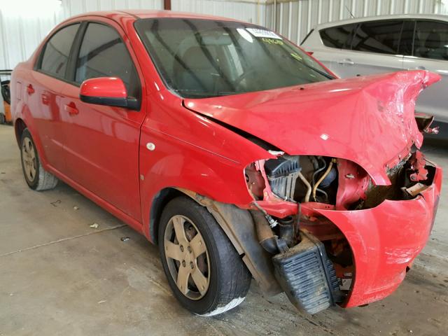 KL1TD56607B174960 - 2007 CHEVROLET AVEO BASE Կարմիր լուսանկար 1