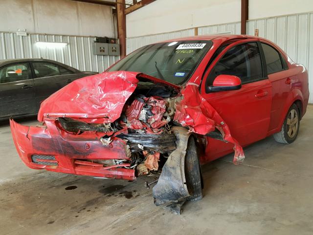 KL1TD56607B174960 - 2007 CHEVROLET AVEO BASE Կարմիր լուսանկար 2