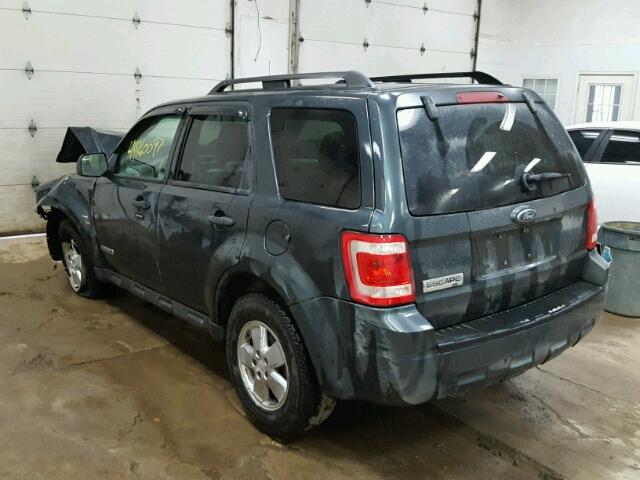 1FMCU03ZX8KC07468 - 2008 FORD ESCAPE XLT GRAY photo 3