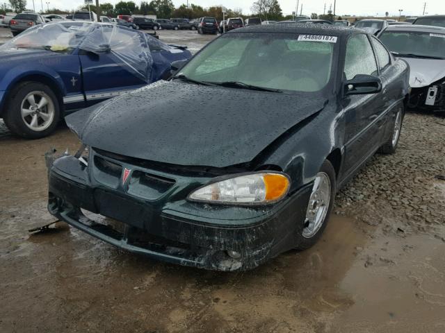 1G2NW12E02C153583 - 2002 PONTIAC GRAND AM G GREEN photo 2