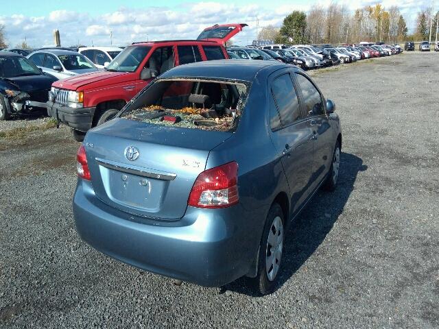 JTDBT923981188146 - 2008 TOYOTA YARIS BLUE photo 4