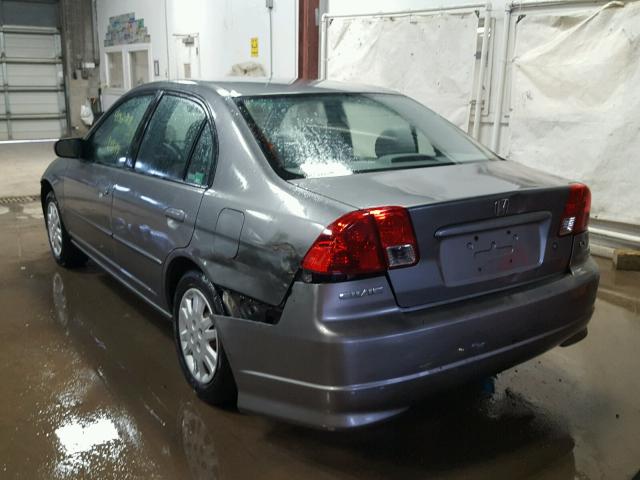 2HGES16504H592463 - 2004 HONDA CIVIC GRAY photo 3