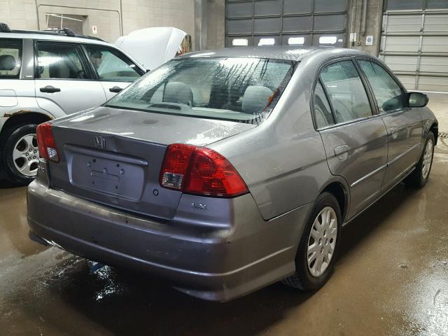 2HGES16504H592463 - 2004 HONDA CIVIC GRAY photo 4