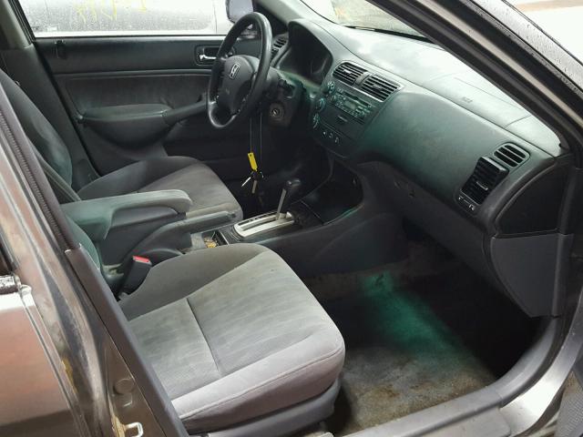 2HGES16504H592463 - 2004 HONDA CIVIC GRAY photo 5