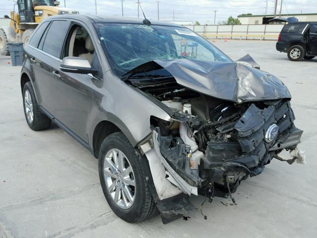 2FMDK3KC1EBA50136 - 2014 FORD EDGE GRAY photo 1