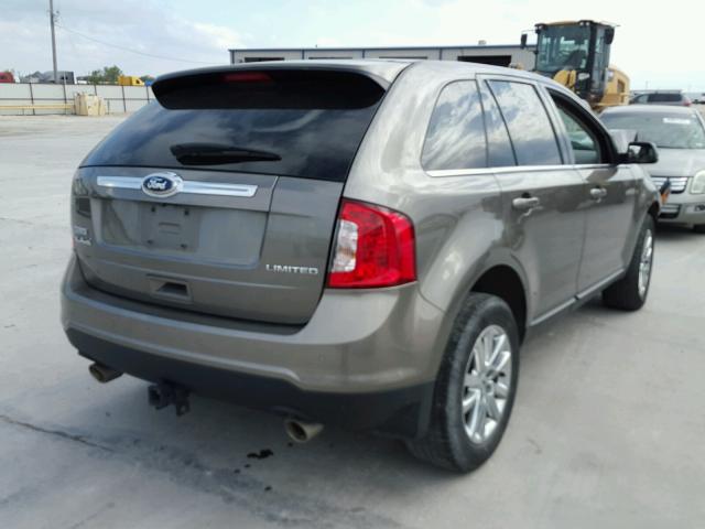 2FMDK3KC1EBA50136 - 2014 FORD EDGE GRAY photo 4