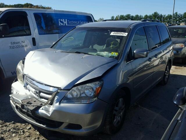 5FNRL38476B097084 - 2006 HONDA ODYSSEY EX BLUE photo 2