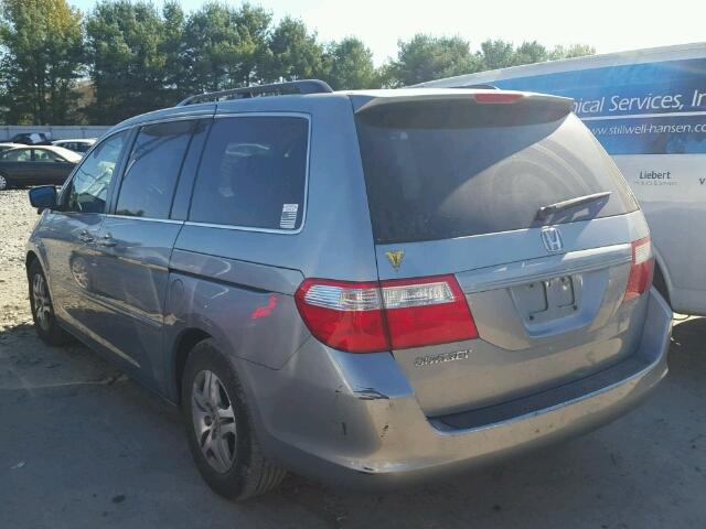 5FNRL38476B097084 - 2006 HONDA ODYSSEY EX BLUE photo 3