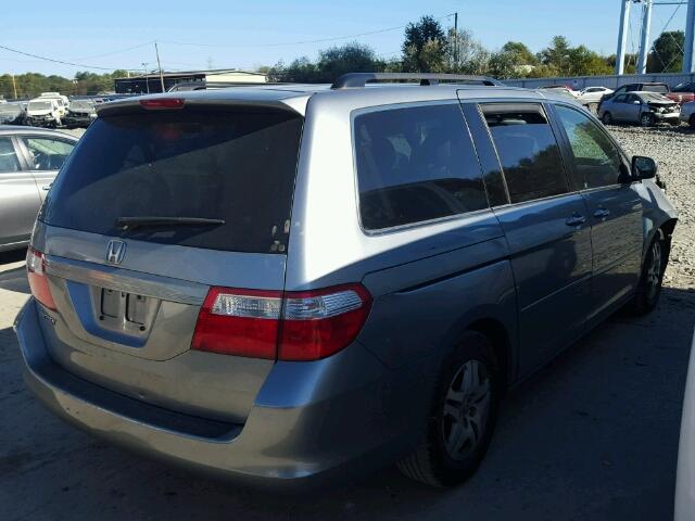 5FNRL38476B097084 - 2006 HONDA ODYSSEY EX BLUE photo 4